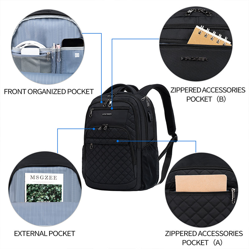 Large computer outlet backpack