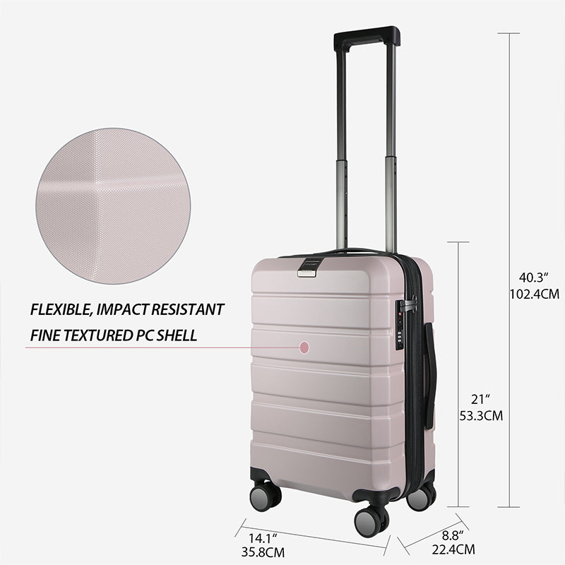 Purple hardside luggage on sale