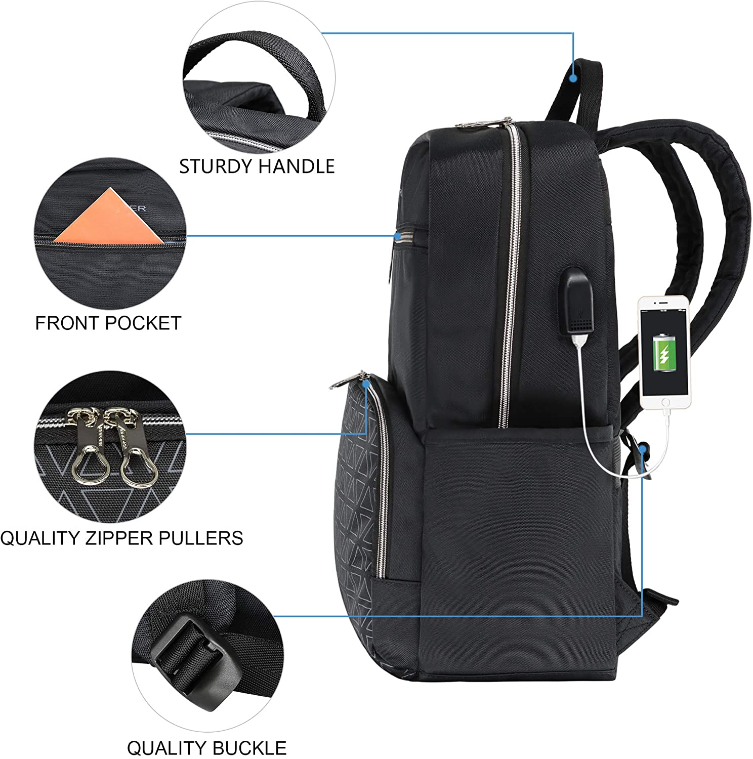 KROSER™ 15.6 Inch Nylon Computer Backpack