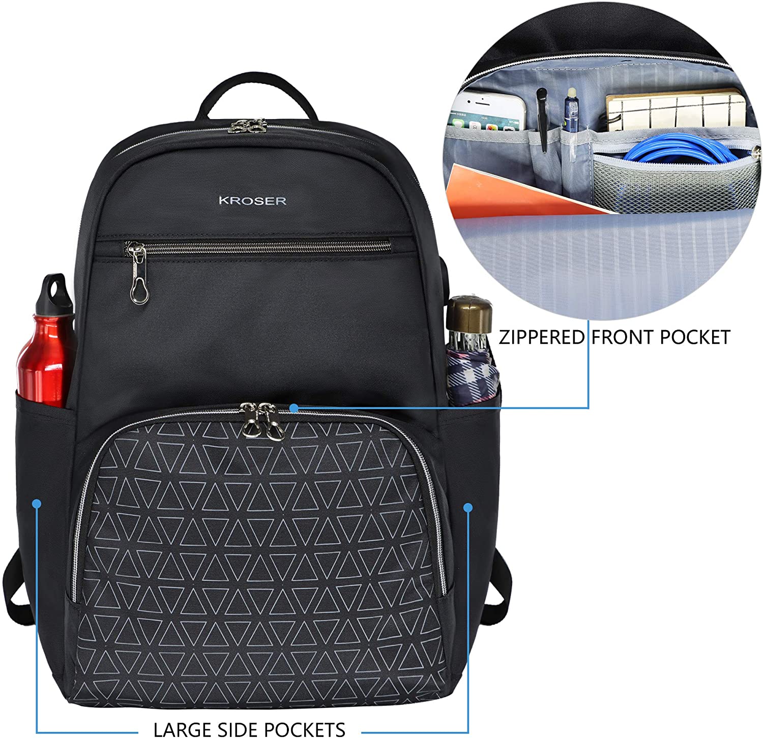 KROSER™ 15.6 Inch Nylon Computer Backpack